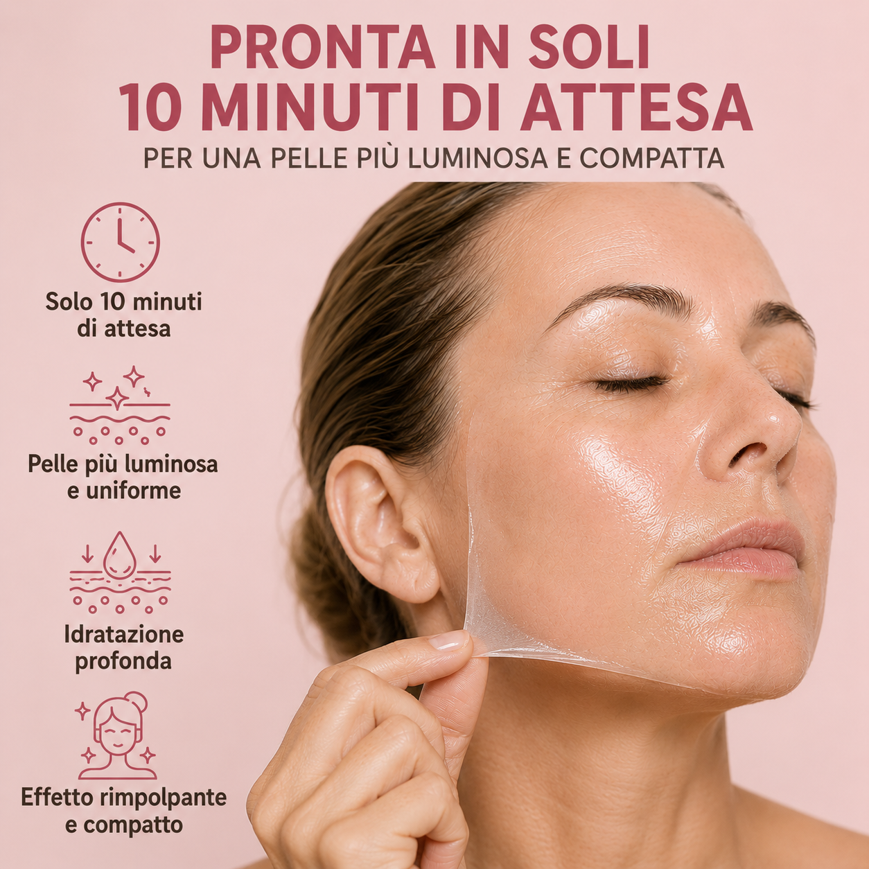 Maschera al bio-collagene + pennello